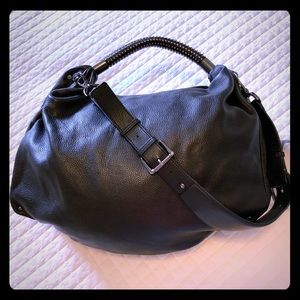 Kenneth Cole Black Leather Shoulder Bag